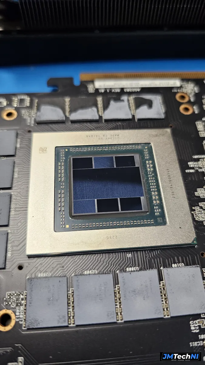 GPU die cleaned and ready for PTM7950