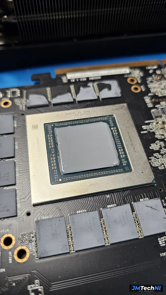 PTM7950 phase-change pad fitted